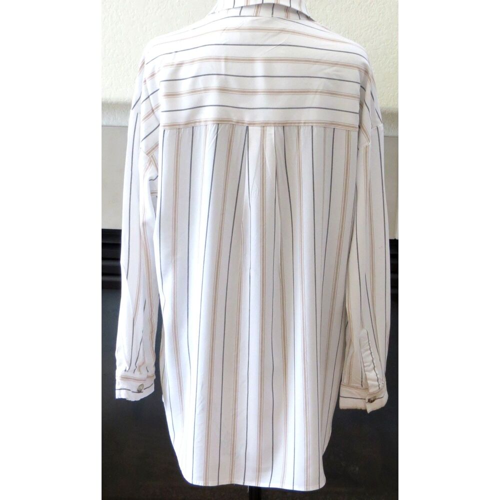 Tribal Jeans Women's Striped V neck tunic blouse Medium EUC - Picture 4 of 10